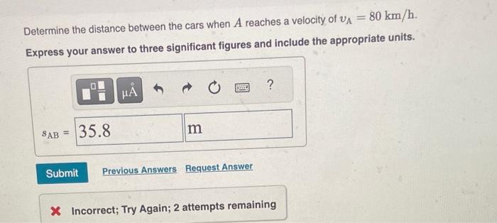 Solved Two Cars A And B Start From Rest At A Stop Line Car Chegg