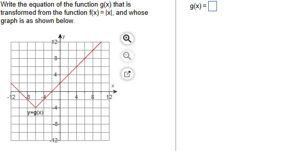 Solved Write The Equation Of The Function G X That Is T