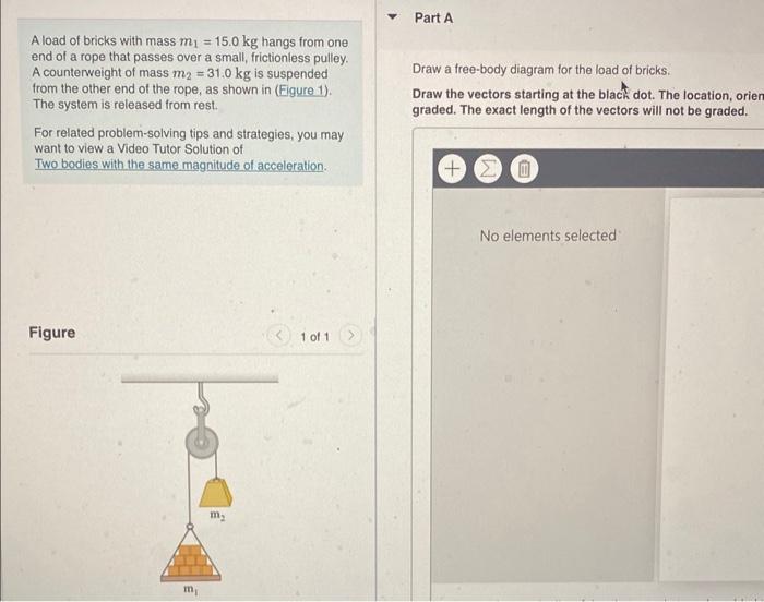 Solved A Load Of Bricks With Mass M Kg Hangs From One Chegg