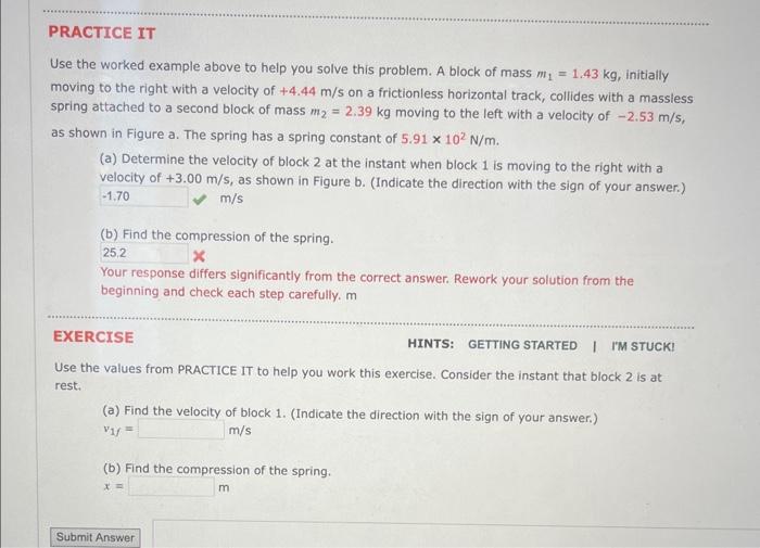 Solved Energy Problem A Block Of Mass M Kg Initially Chegg