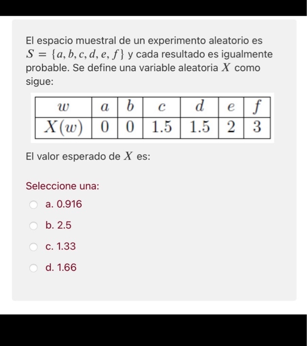 Solved El Espacio Muestral De Un Experimento Aleatorio Es S Chegg