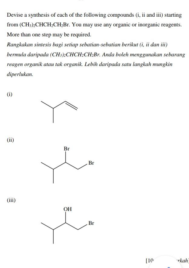 Solved Devise A Synthesis Of Each Of The Following Compounds Chegg