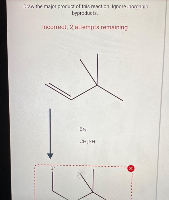 Solved Draw The Major Product From This Reaction Use Wedge Chegg