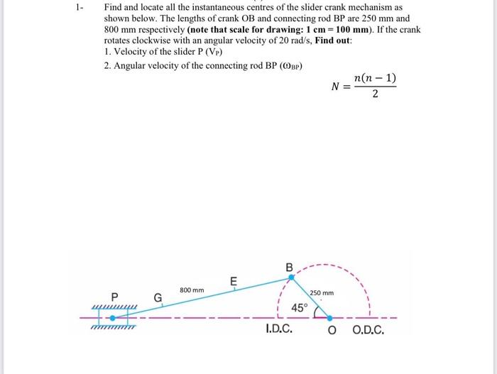 Solved Find And Locate All The Instantaneous Centres Of Chegg