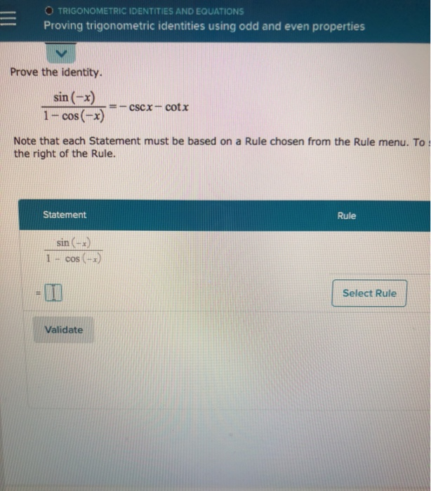 Solved O Trigonometric Identities And Equations Proving Chegg