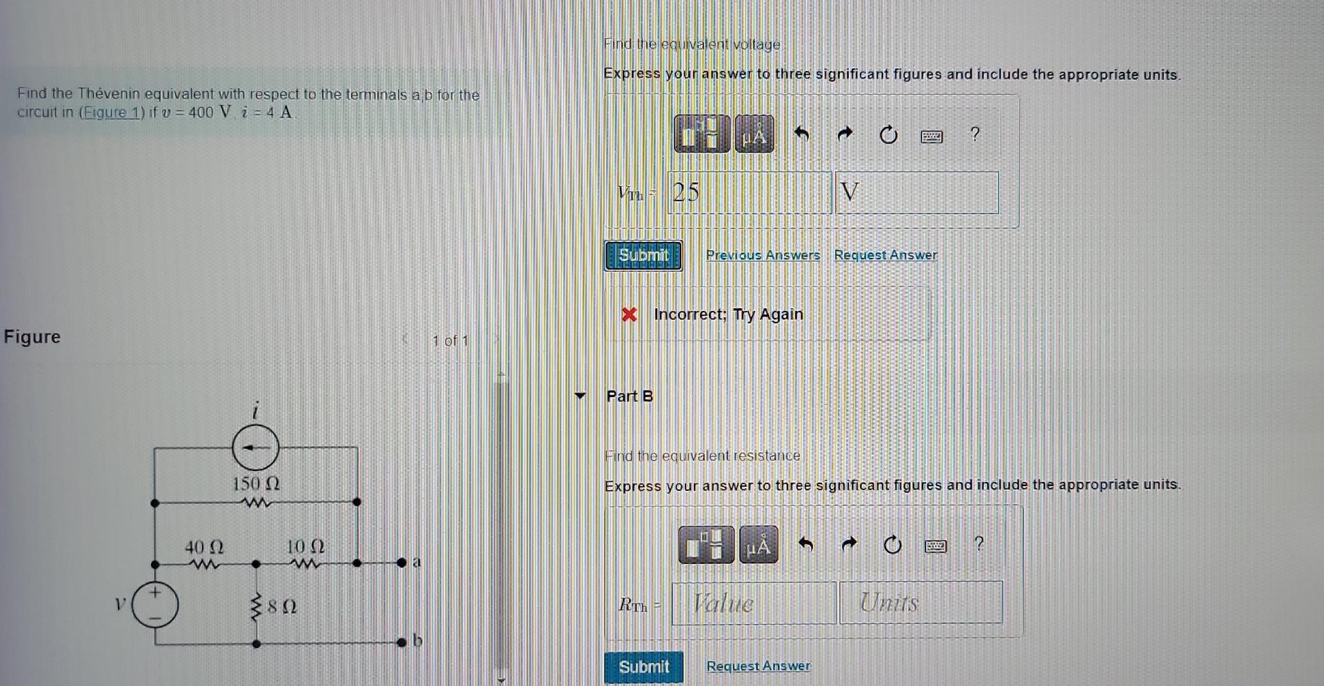 Solved Find The Thvenin Equivalent With