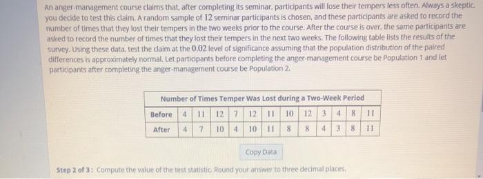 Solved An Anger Management Course Claims That After Chegg