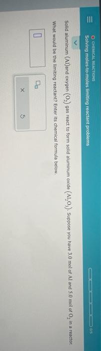 Solved Solid Aluminum Al And Oxygen O2 Gas React To Form Chegg