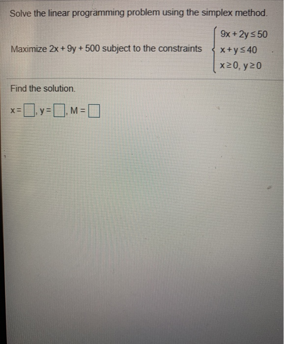 Solved Solve The Linear Programming Problem Using The Chegg