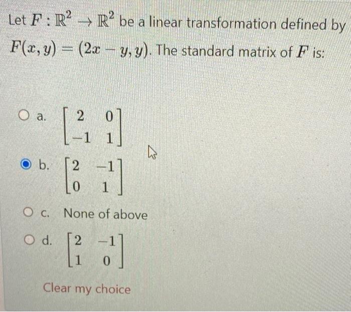 Solved Let F R R Be A Linear Transformation Defined By Chegg