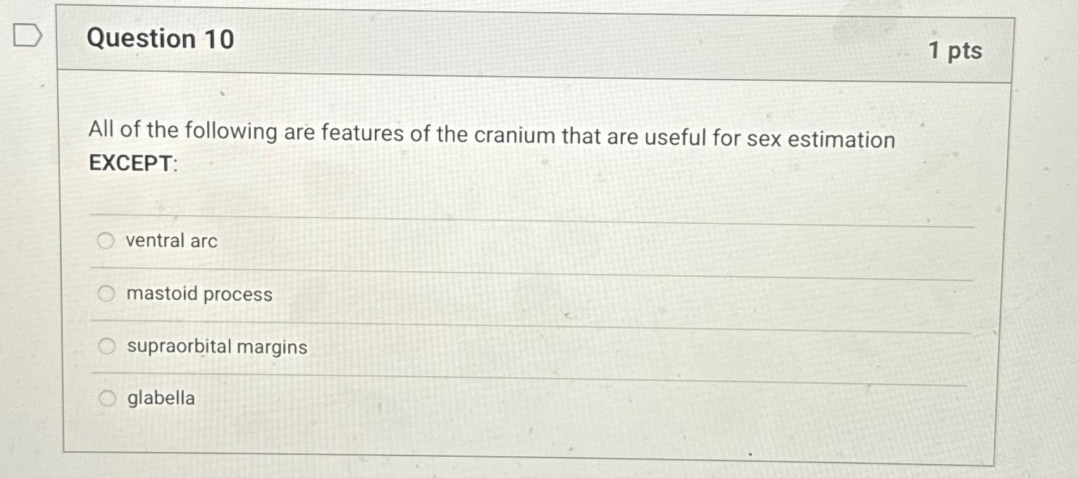 Solved Question Ptsall Of The Following Are Features Of Chegg