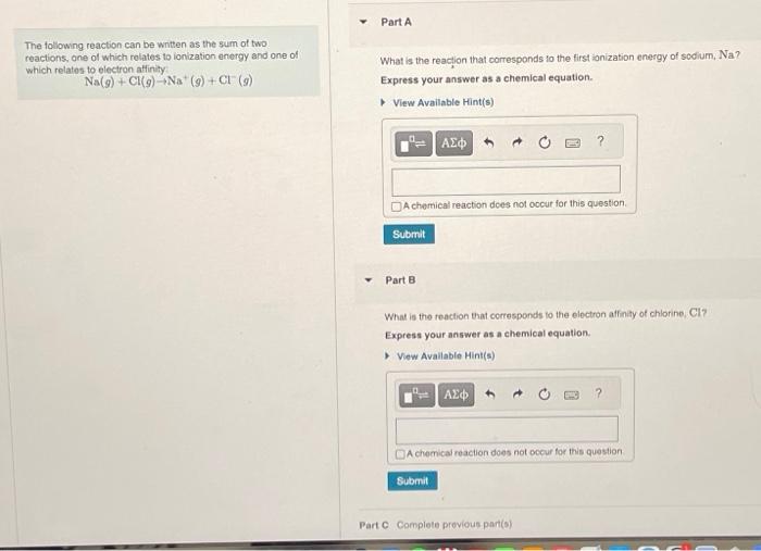 Solved The Following Reaction Can Be Written As The Sum Of Chegg