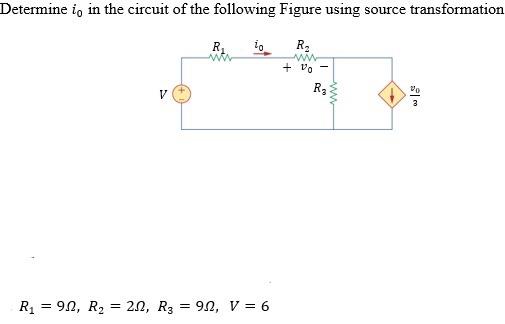 Solved Determine Io In The Circuit Of The Following Figure Chegg