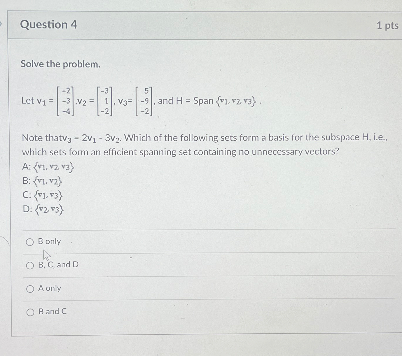 Solved Question Ptssolve The Problem Let Chegg