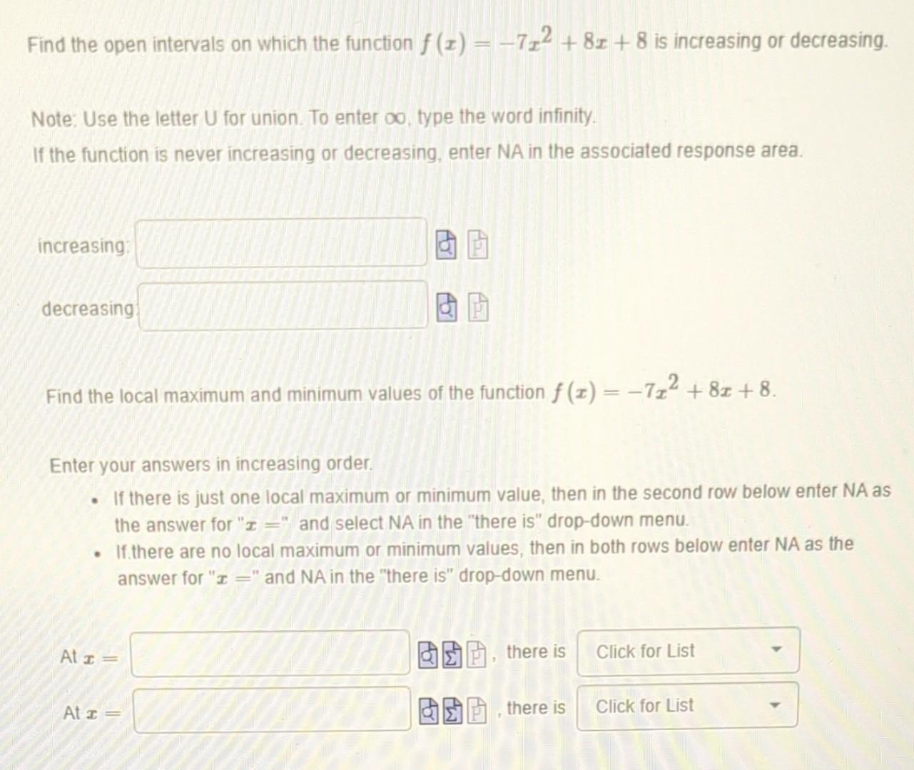 Solved Find The Open Intervals On Which The Function Chegg