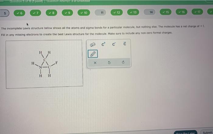 Solved The Incomplete Lewis Structure Below Shows All The Chegg