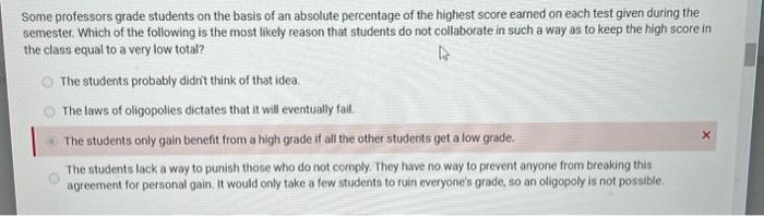 Solved Which Of The Following Is True About An Oligopolistic Chegg