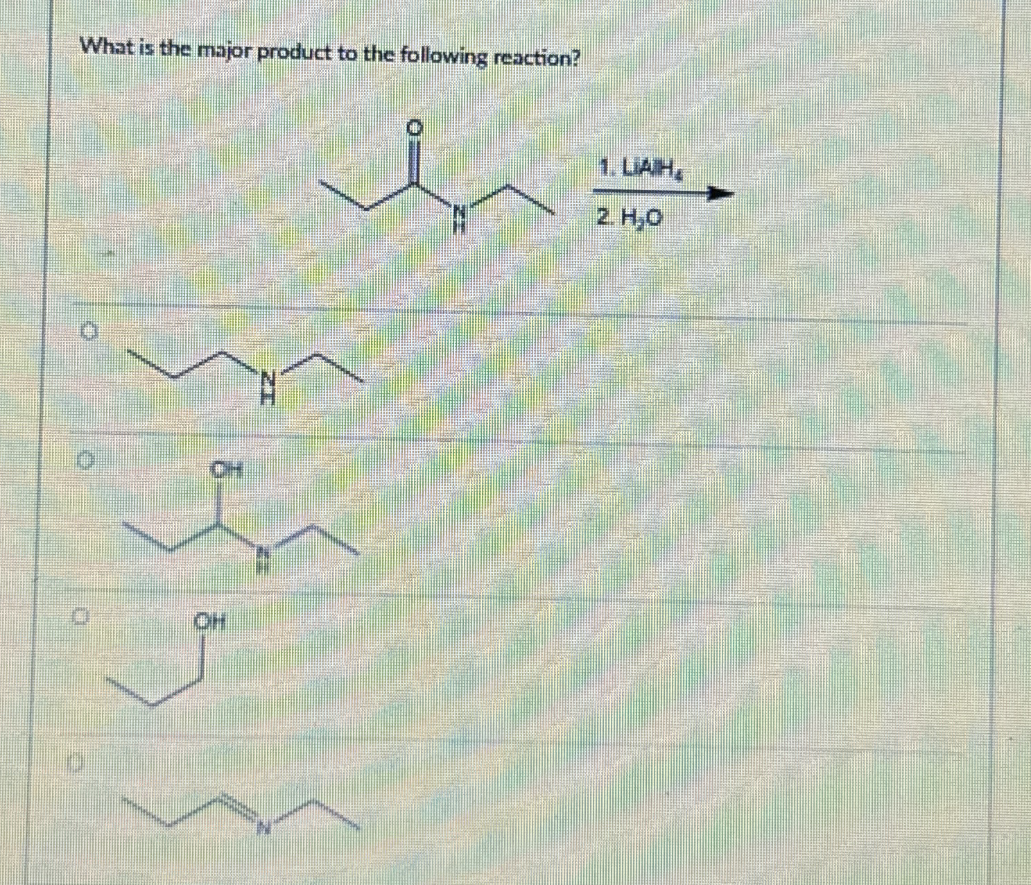 What Is The Major Product To The Following Reaction Chegg