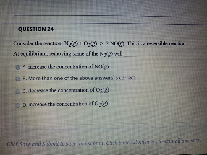 Solved Question Consider The Reaction N G O G Chegg