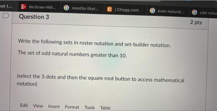 Solved Write The Following Sets In Roster Notation And S