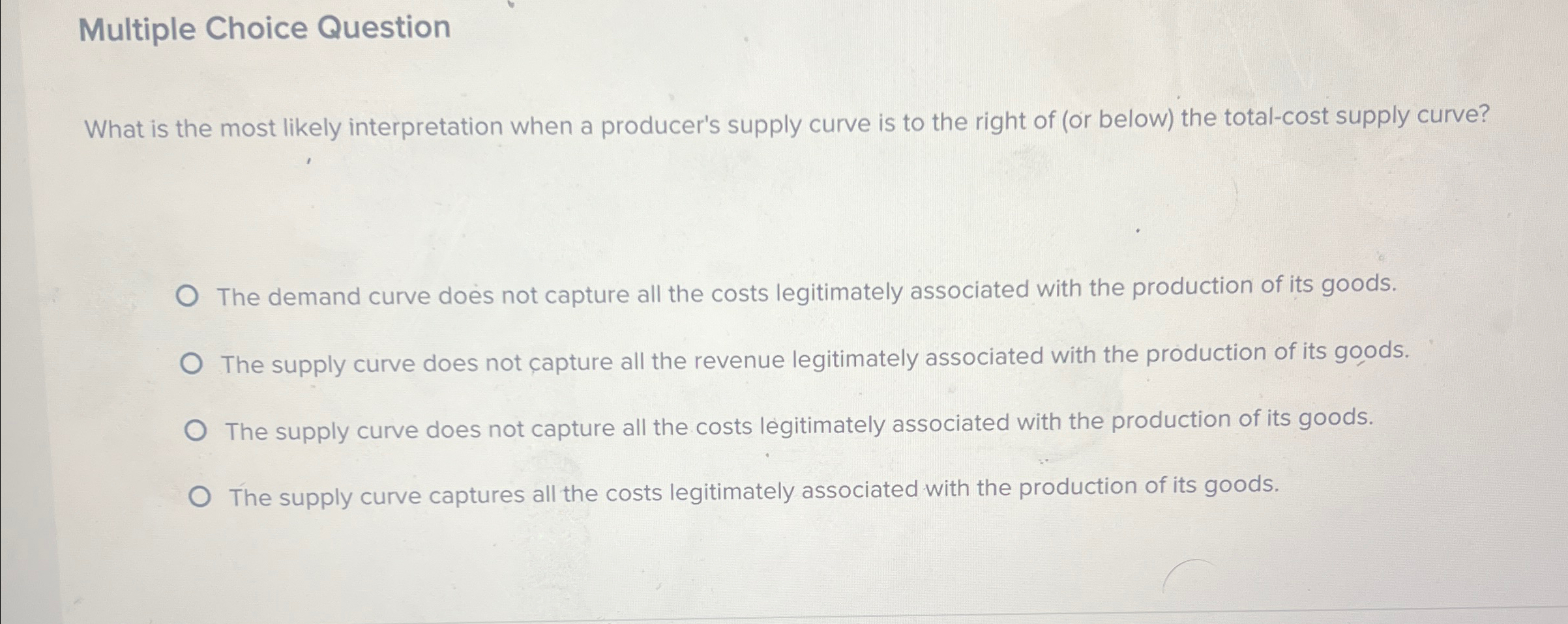 Solved Multiple Choice Questionwhat Is The Most Likely Chegg