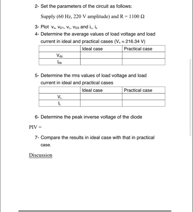 Solved Experiment Single Phase Uncontrolled Full Wave Chegg