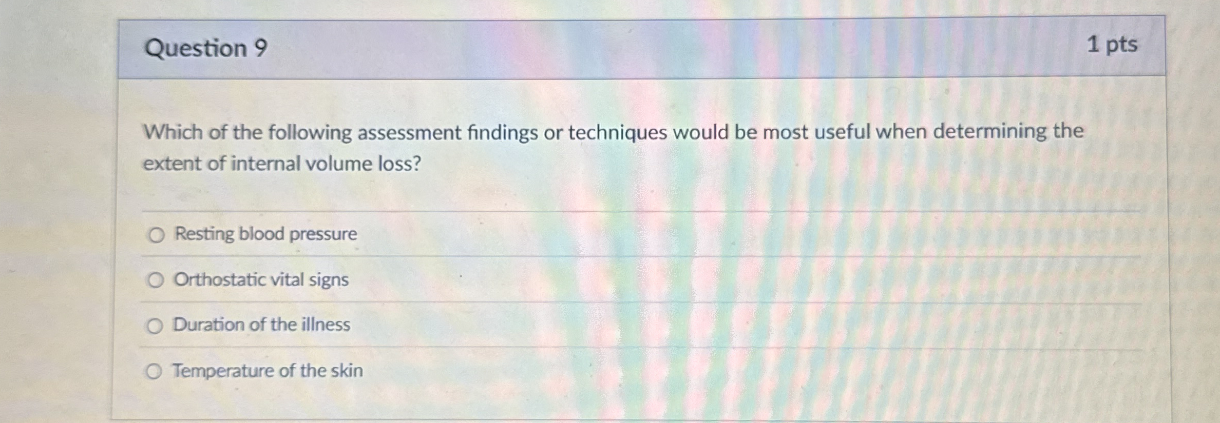 Solved Question 91 PtsWhich Of The Following Assessment Chegg