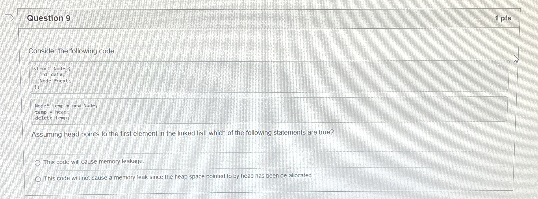 Solved Question 91 PtsConsider The Following CodeAssuming Chegg