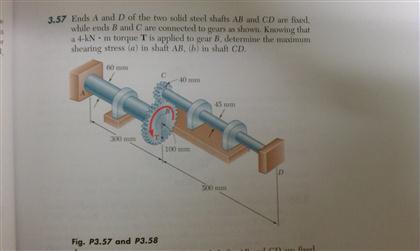 Solved Ends A And D Of The Two Solid Steel Shafts Ab And Cd Chegg