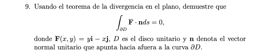 Resuelto Usando El Teorema De La Divergencia En El Plano Chegg Mx