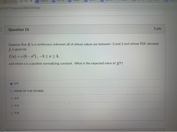 Solved C For AB 9 Quix ST Hyperg Chegg