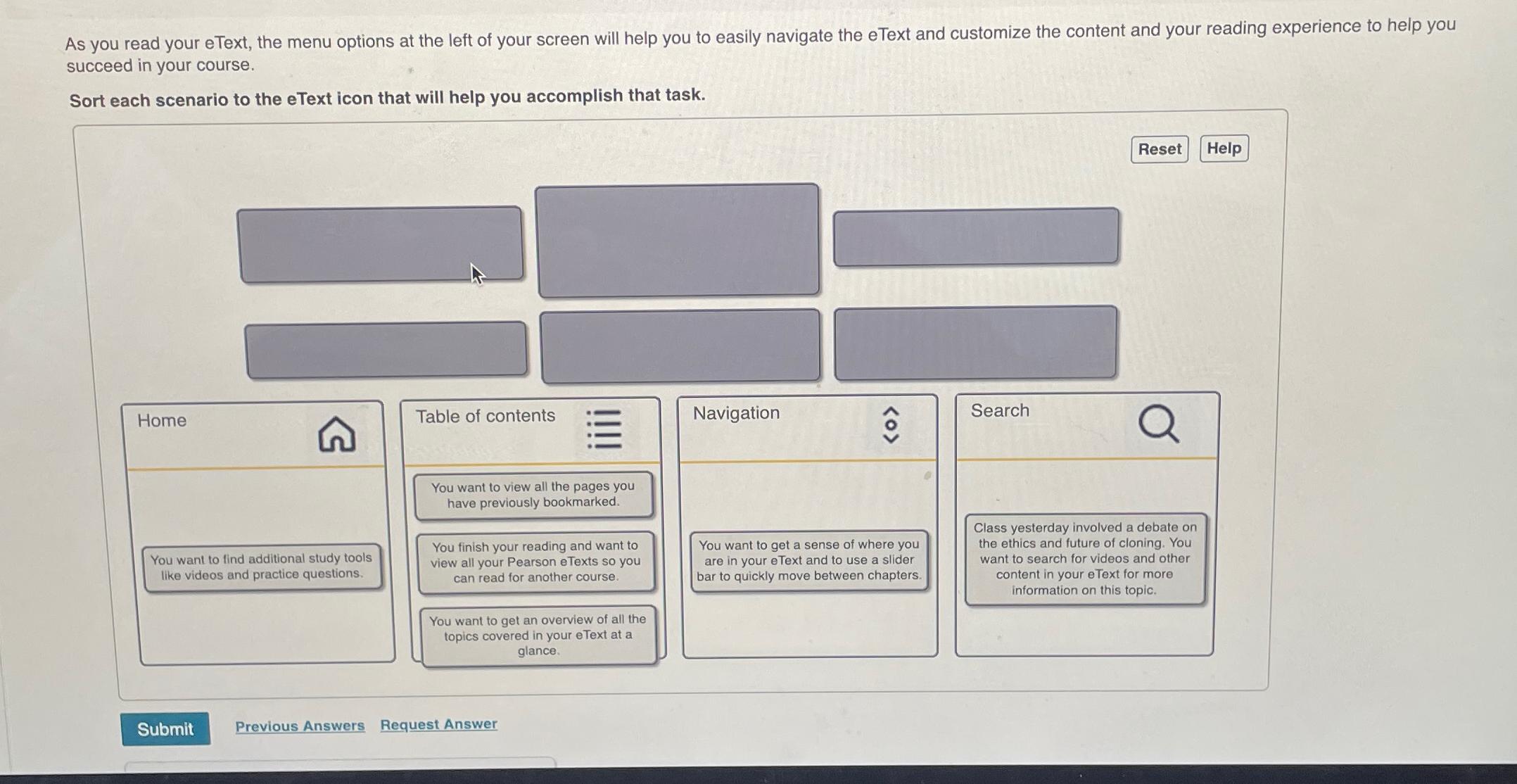 Solved As You Read Your Etext The Menu Options At The Left Chegg