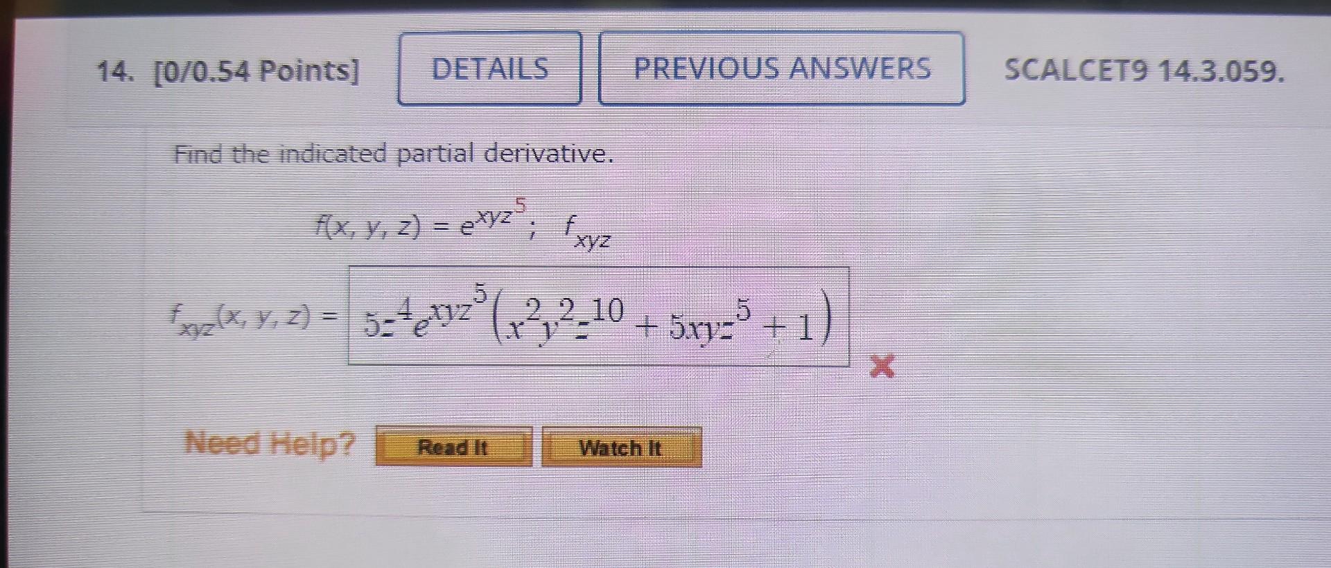 Solved Find The Indicated Partial Derivative Chegg