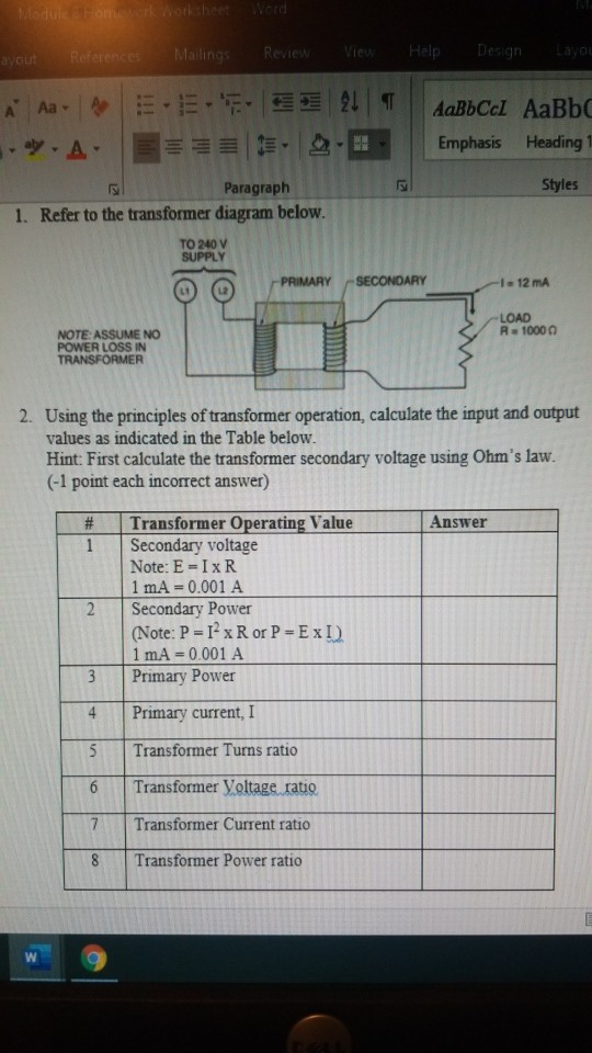 Solved Ayout References Mailings Review View Help Design Chegg