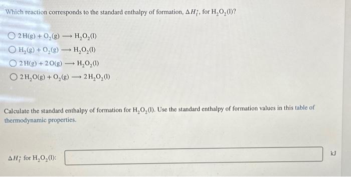 Solved Which Reaction Corresponds To The Standard Enthalpy Chegg