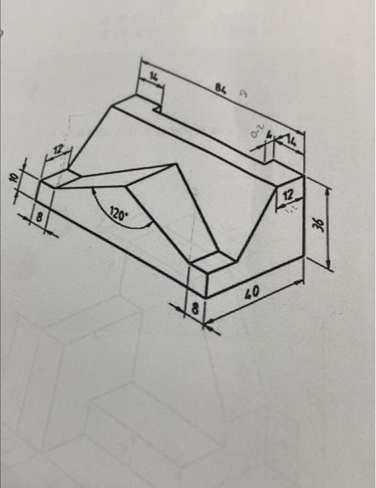 Solved Draw Three Views And Mark The Size Scale Customized Chegg