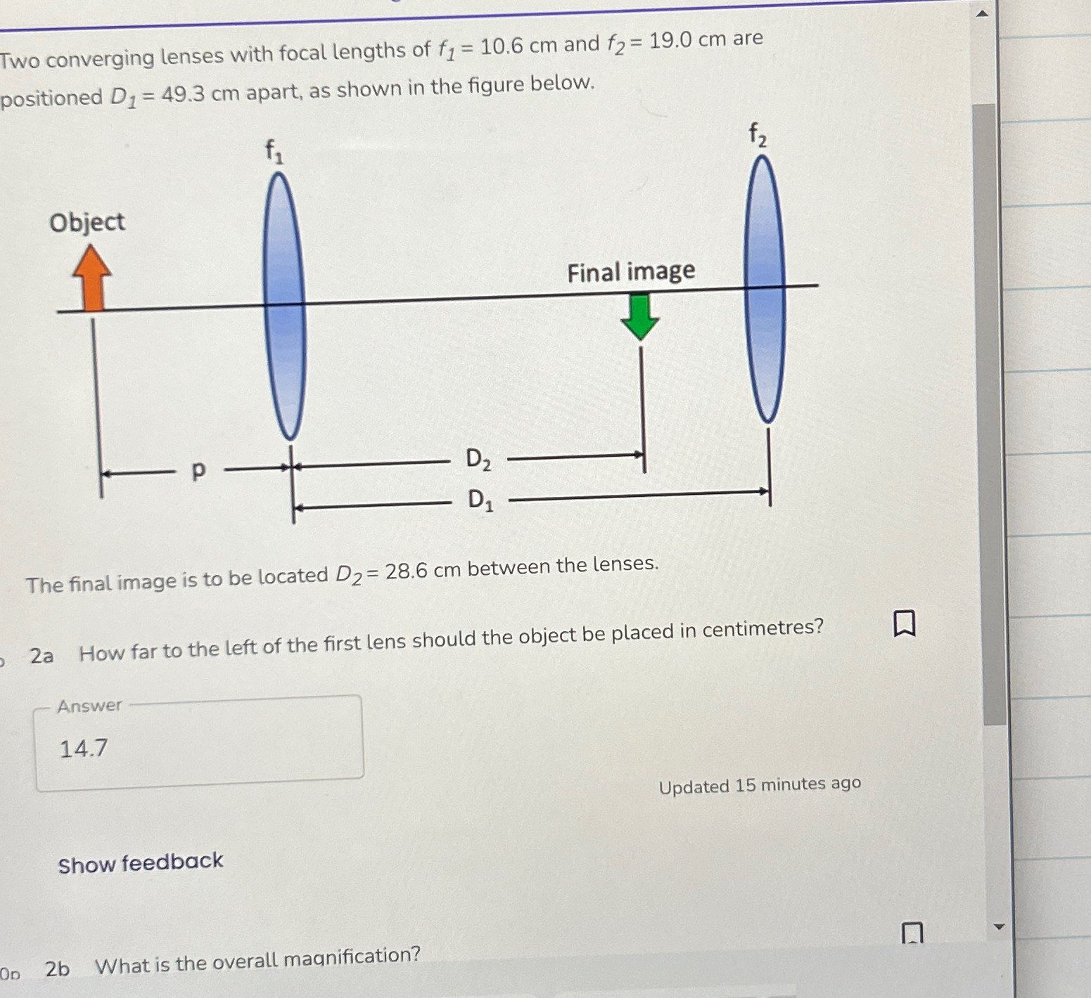 Solved What Is The Overall Magnification Chegg