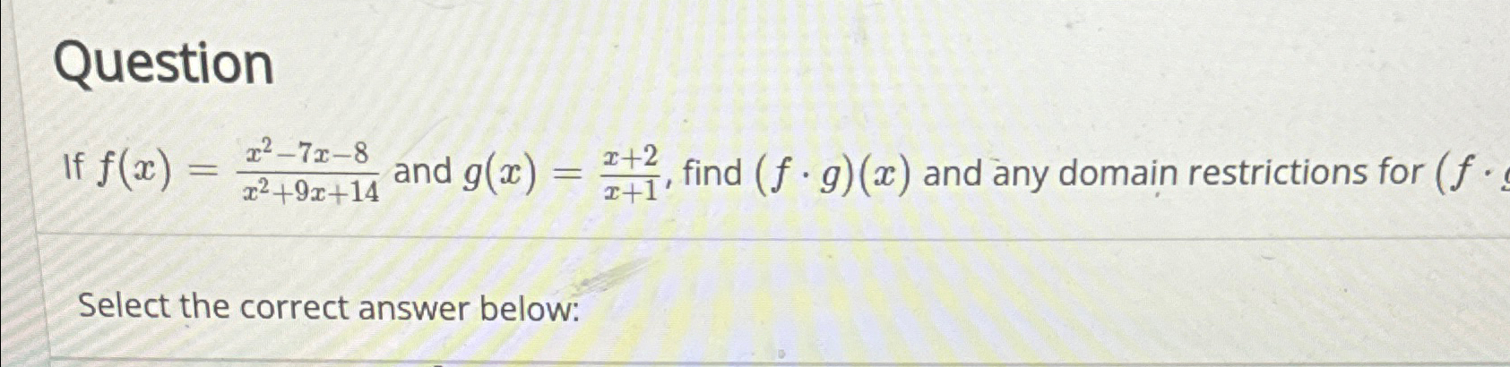 Solved Questionif F X X X X X And G X X X Chegg