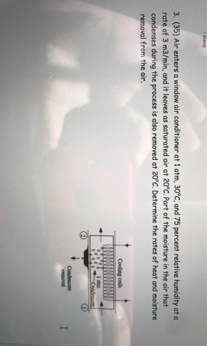 Solved Makeup Air Enters A Window Air Conditioner At Chegg