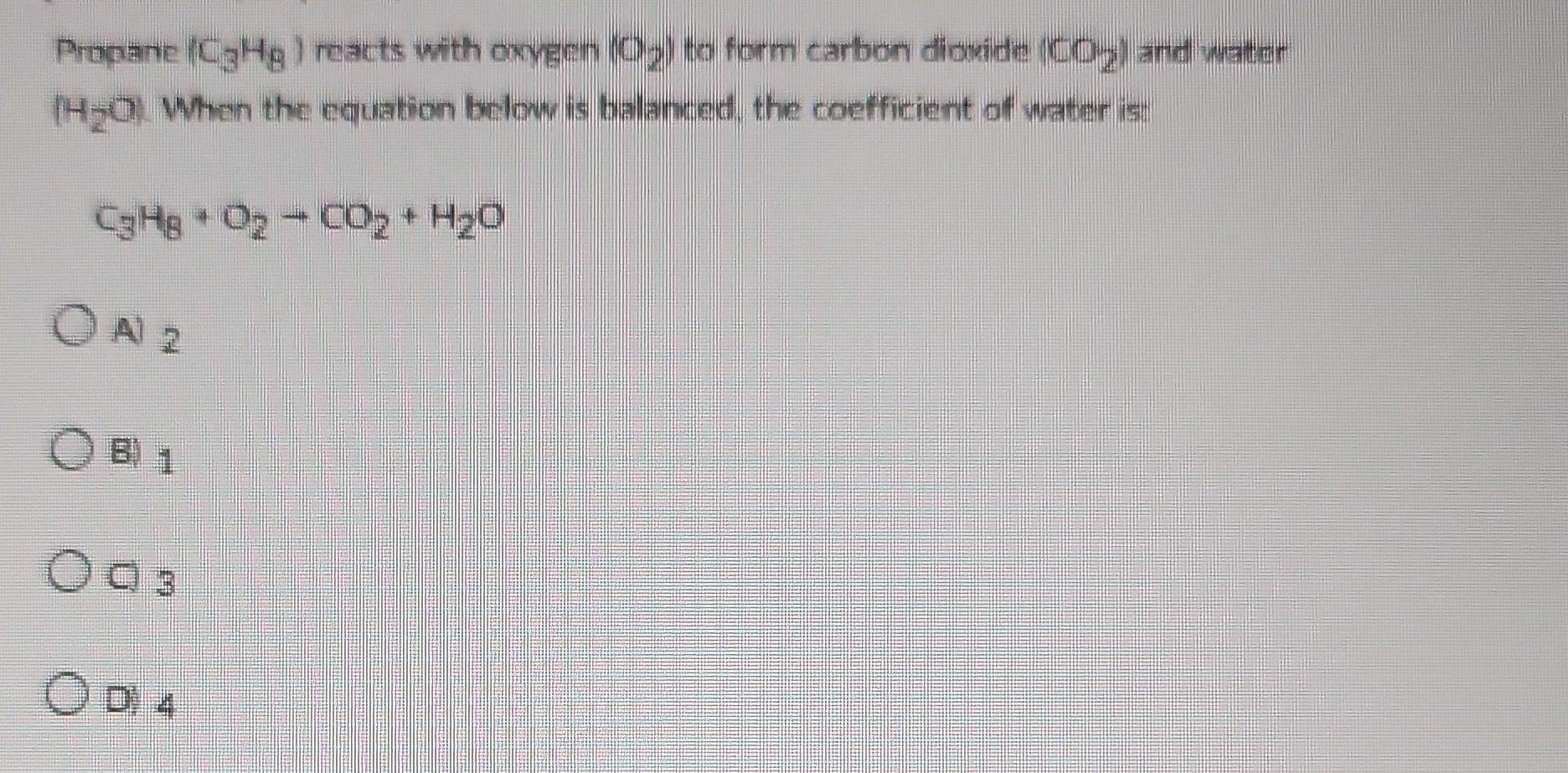 Solved Propane C3H8 Reacts With Oxygen O2 To Form Carbon Chegg