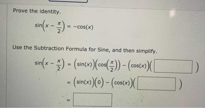 Solved Prove The Identity Sin X 2 Cos X Use The Chegg