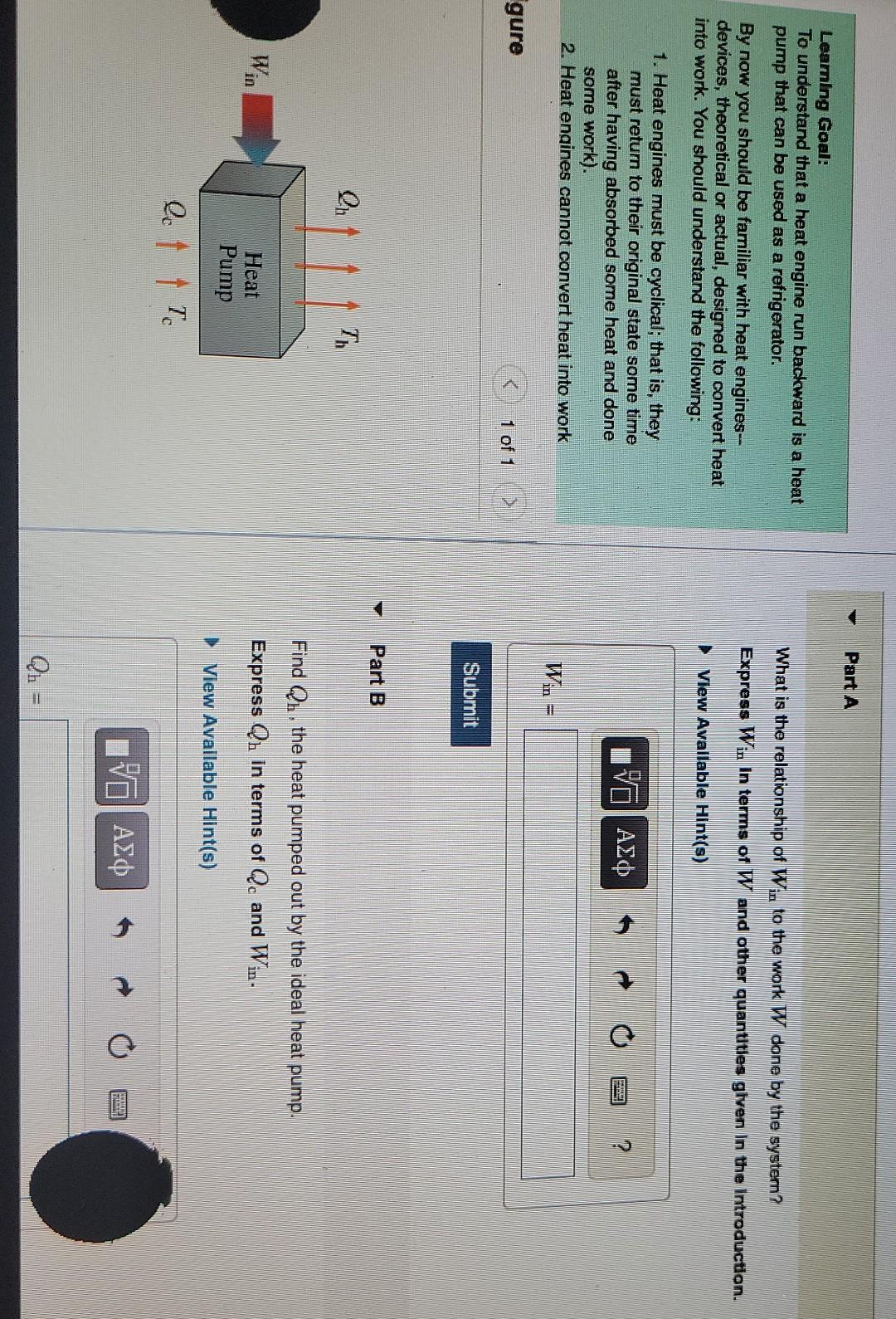 Solved Part A Learning Goal To Understand That A Heat Chegg