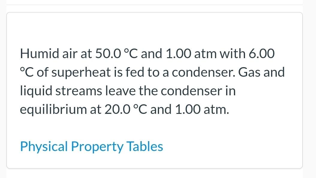 Solved Humid Air At C And Atm With C Of Chegg