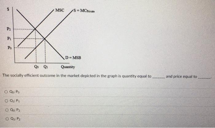 Solved MSC S MC Private P2 P Po D MSB Qe Qi Quantity The Chegg