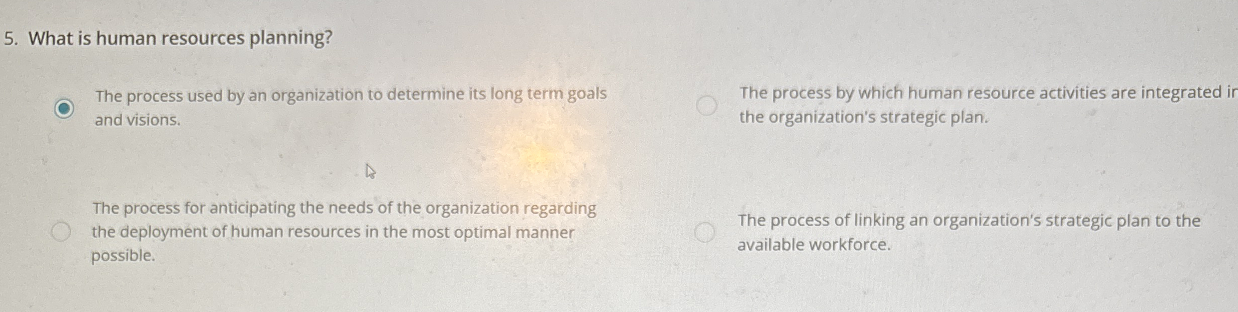 What Is Human Resources Planning The Process Used By Chegg