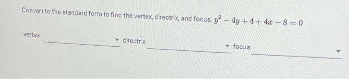 Solved Finde And Write The Standard Equation For The Chegg