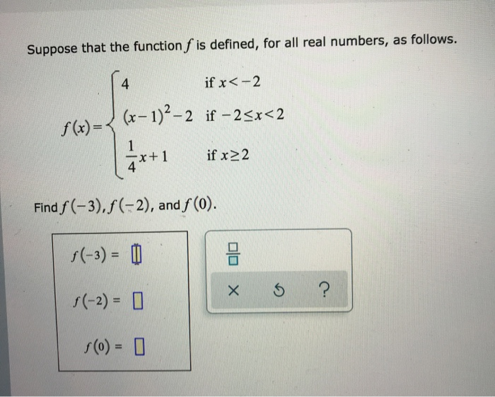 Solved Suppose That The Function F Is Defined For All Real Chegg