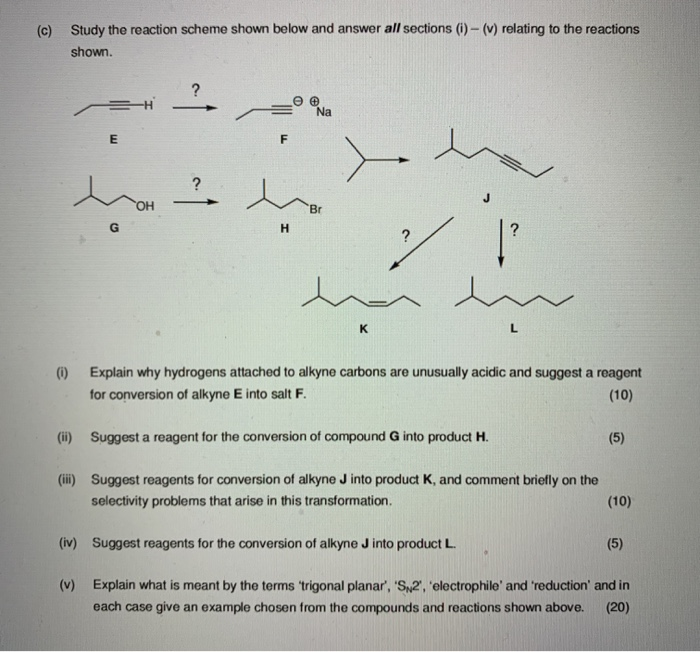 Solved C Study The Reaction Scheme Shown Below And Answer Chegg