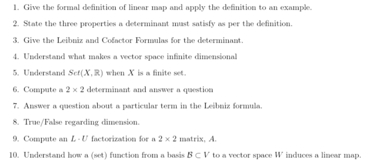 Solved Give The Formal Definition Of Linear Map And Apply Chegg