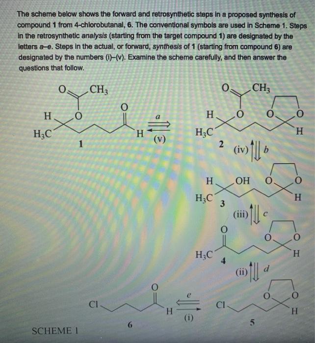 Solved The Scheme Below Shows The Forward And Retrosynthetic Chegg